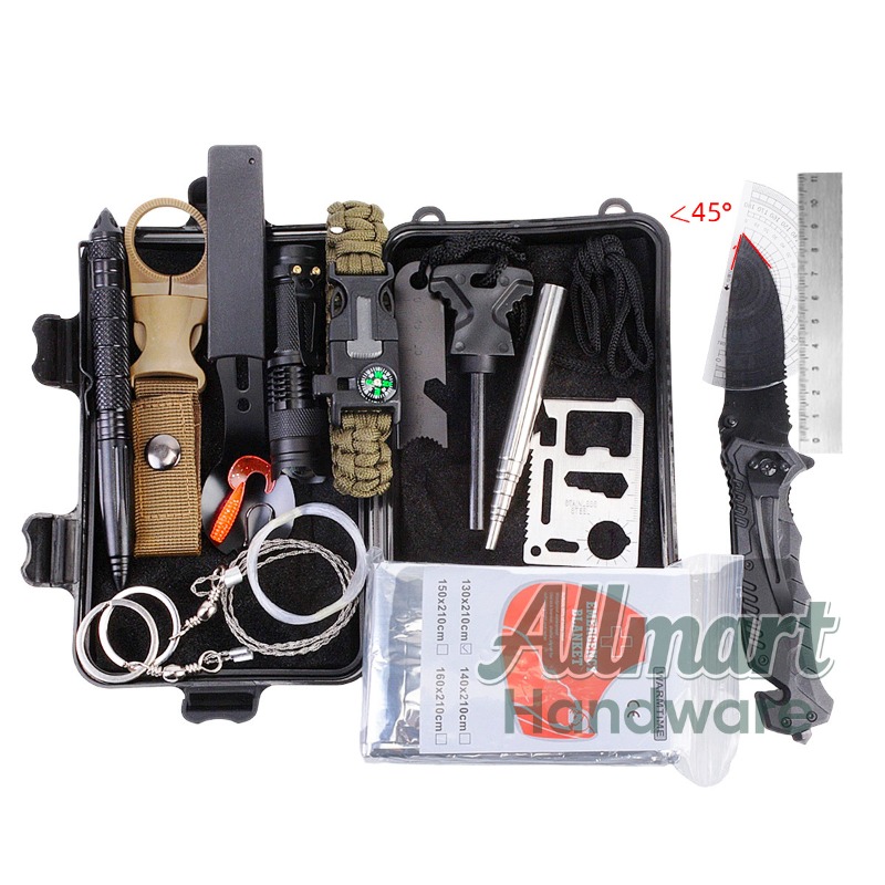 Survival Kit - Wielofunkcyjny przenośny zestaw narzędzi survivalowych EDC,