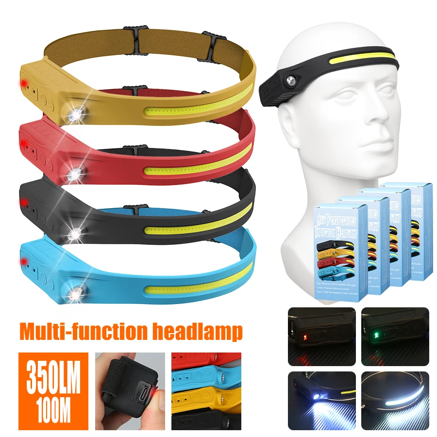 Headlamp - Akumulatorowa latarka czołowa 350 lumenów z