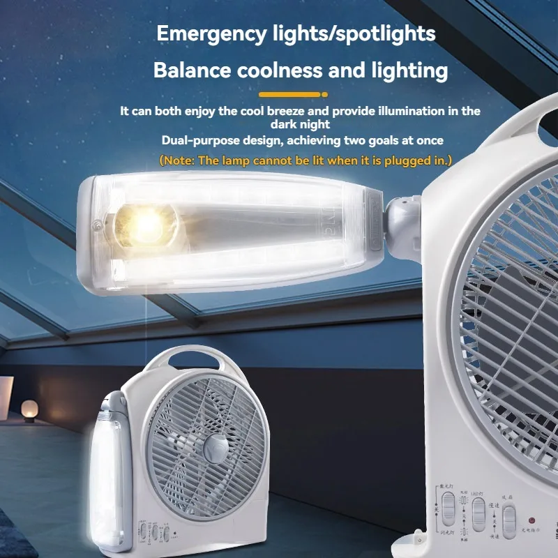 Outdoor Camping Table - Przenośny 10-calowy energooszczędny wentylator elektryczny USB