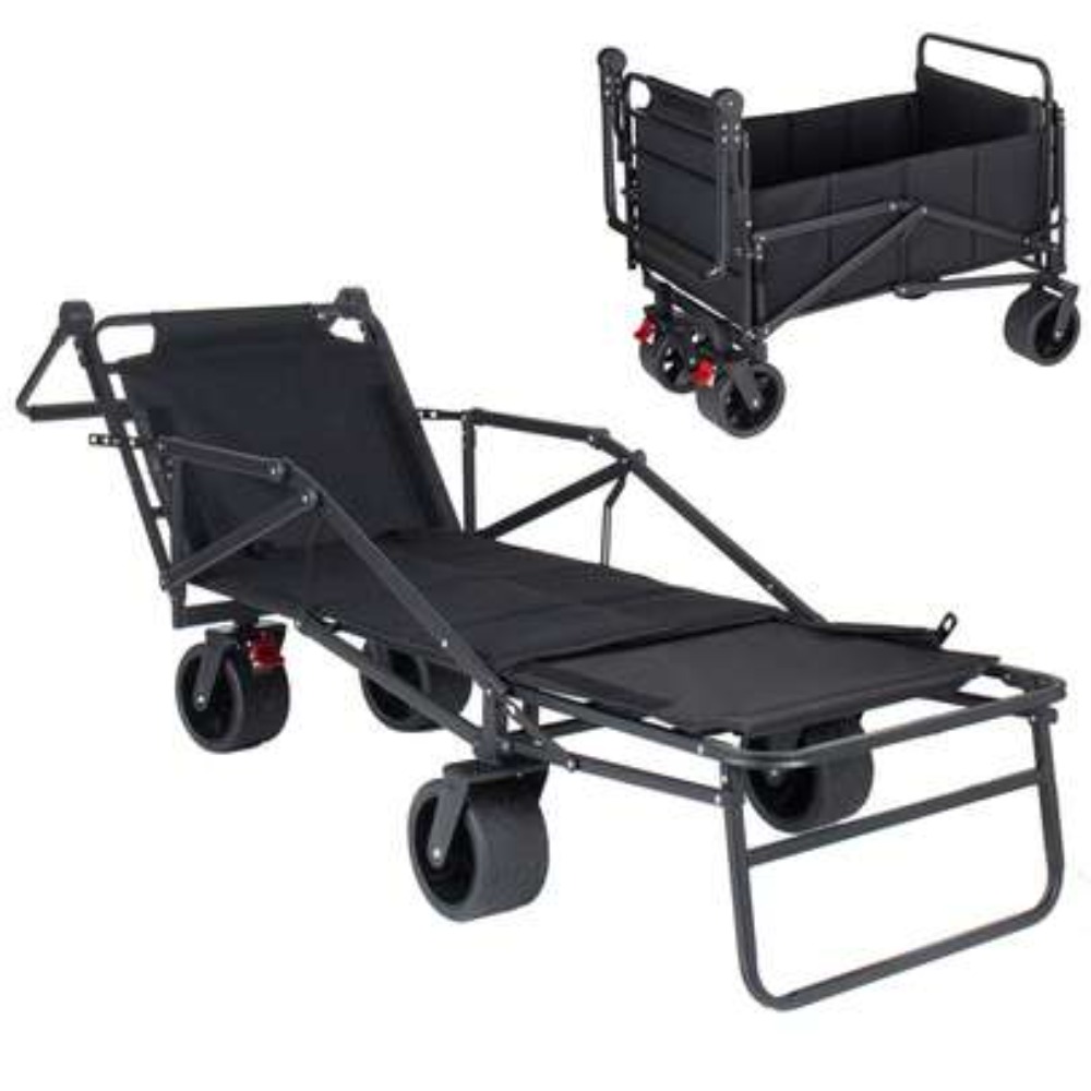Camp Table Folding - Wózek wielofunkcyjny 3-w-1 z uchwytem na