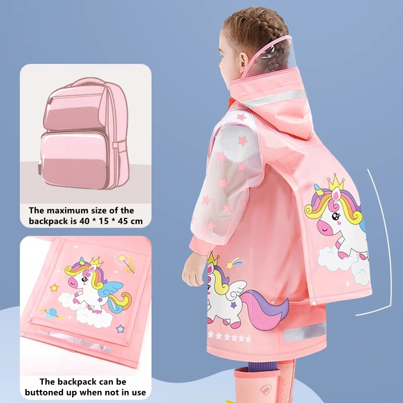 Camping Rain Poncho - Dziecięcy płaszcz przeciwdeszczowy Wodoodporne poncho przeciwdeszczowe