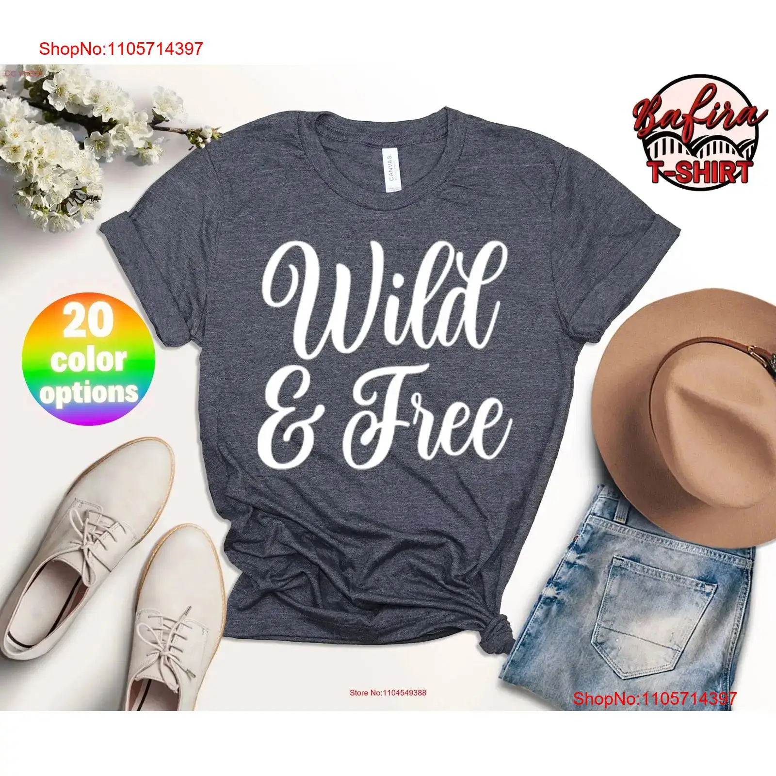 Camping Outdoor Clothing - Koszulka „Dzikie i Wolne” – Wszystkie