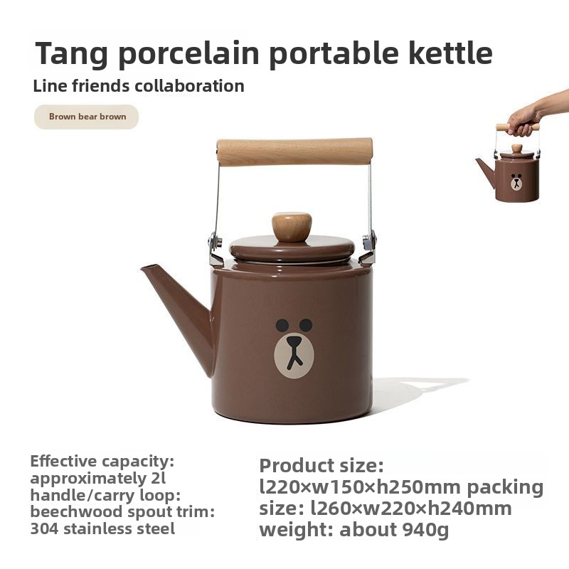 Czajnik LINE FRIENDS Brown Con – Outdoor Camping Korea recenzja i cena
