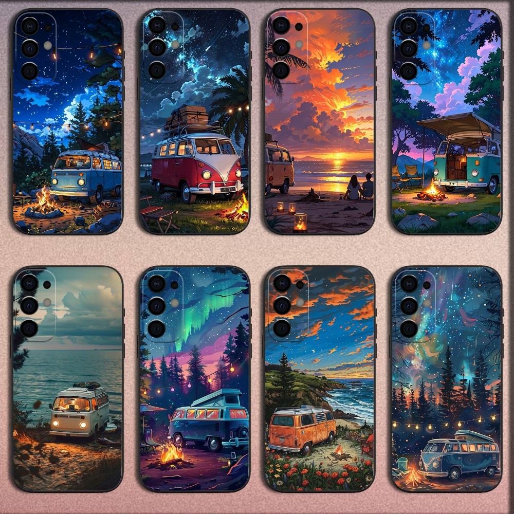 Etui na telefon Combi Van Car  – Outdoor Camping Quotes recenzja i cena