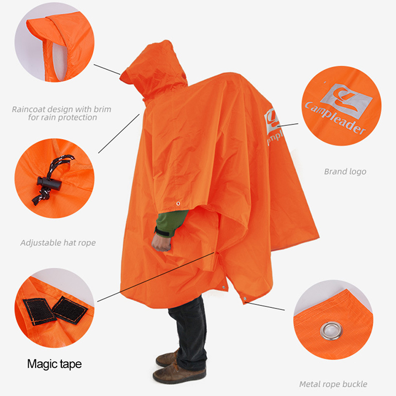 3 w 1 płaszcz przeciwdeszczowy – Camping Rain Poncho recenzja i cena