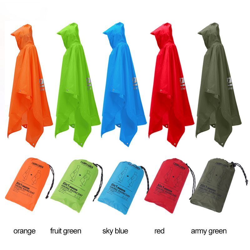 3 w 1 płaszcz przeciwdeszczowy – Camping Rain Poncho recenzja i cena