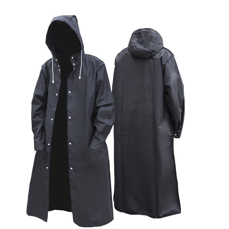 Czarny modny wodoodporny długi – Camping Rain Poncho recenzja i cena