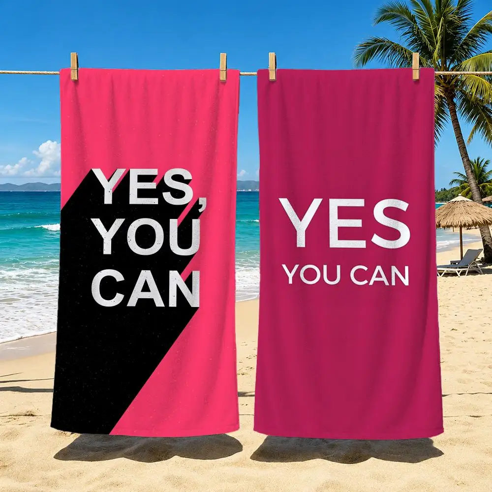 Ręcznik plażowy Quote Y-Yes Yo – Outdoor Camping Quotes recenzja i cena